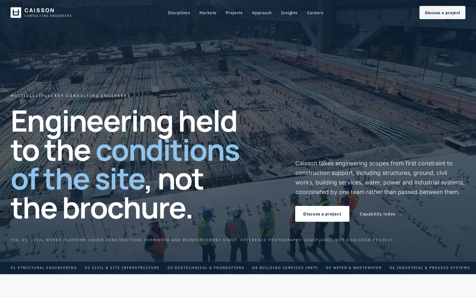 Engineering Firm website design shown on a laptop and iPhone