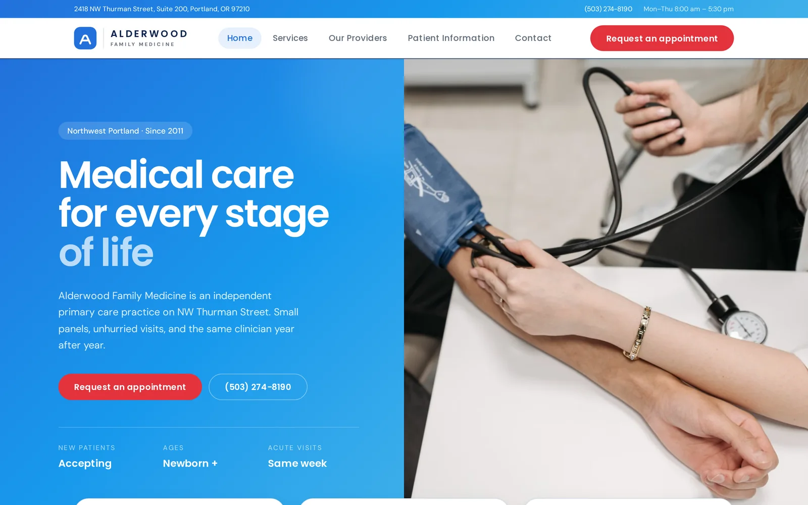 Medical Doctors website design shown on a laptop and iPhone