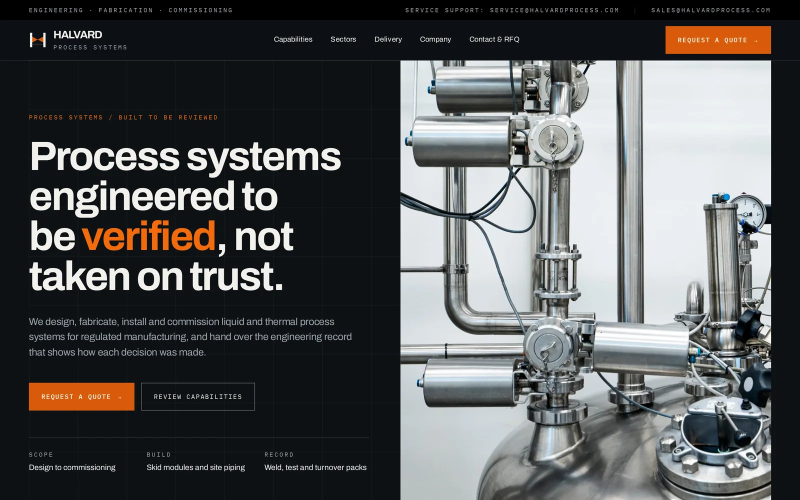 B2B Services website design shown on a laptop and iPhone