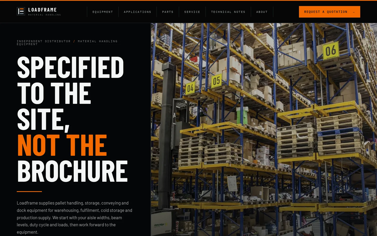 Machinery Distributor website design shown on a laptop and iPhone
